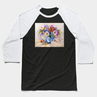 Bouquet of meadow flowers in a vase Baseball T-Shirt